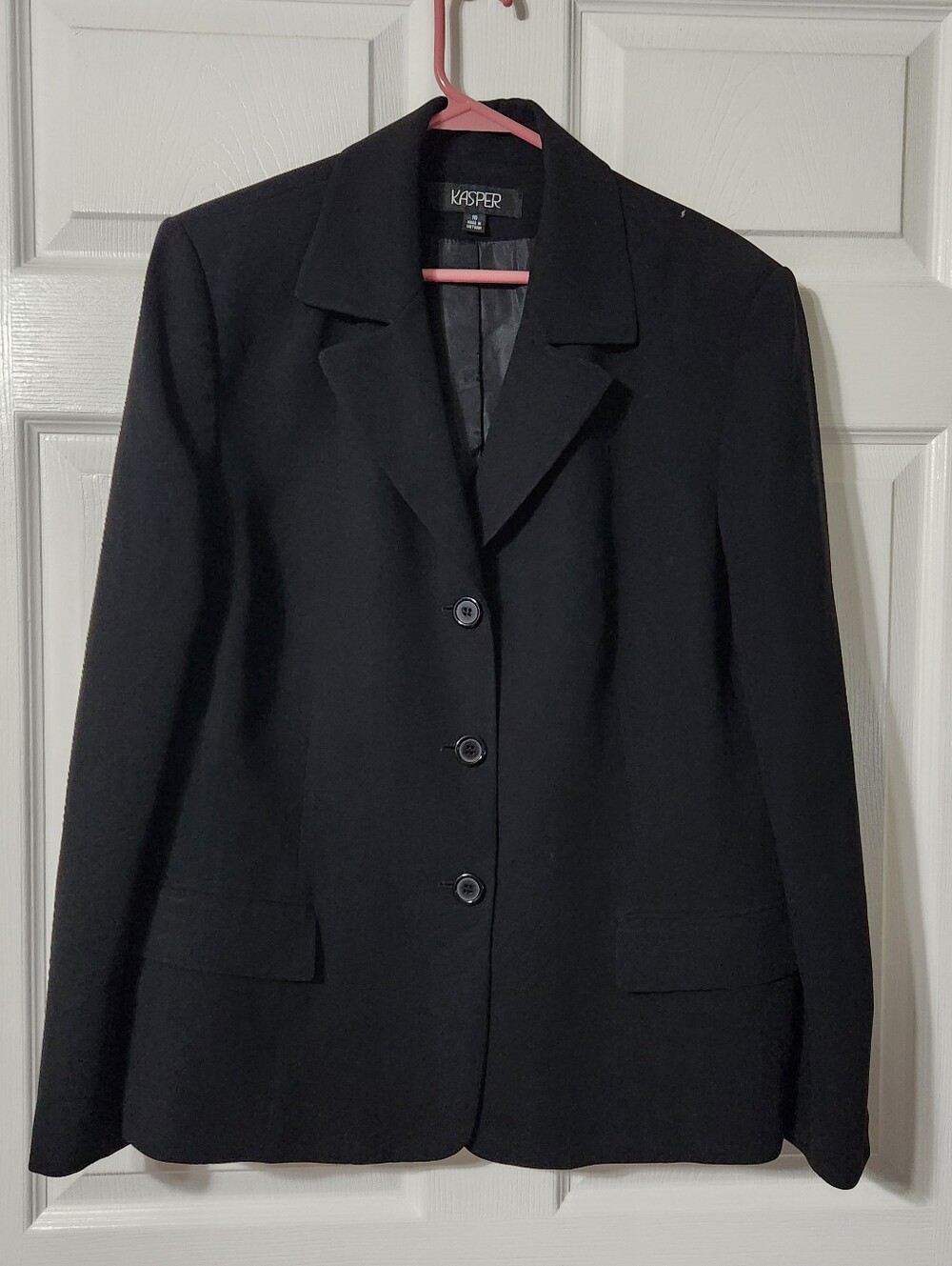 Kasper Black Tailored Three-Button Women's Blazer